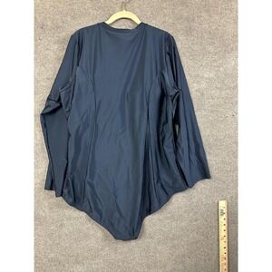 Torrid Swimsuit Womens 4 4X Dark Navy One Piece Long Sleeve Front Zip Rash Guard